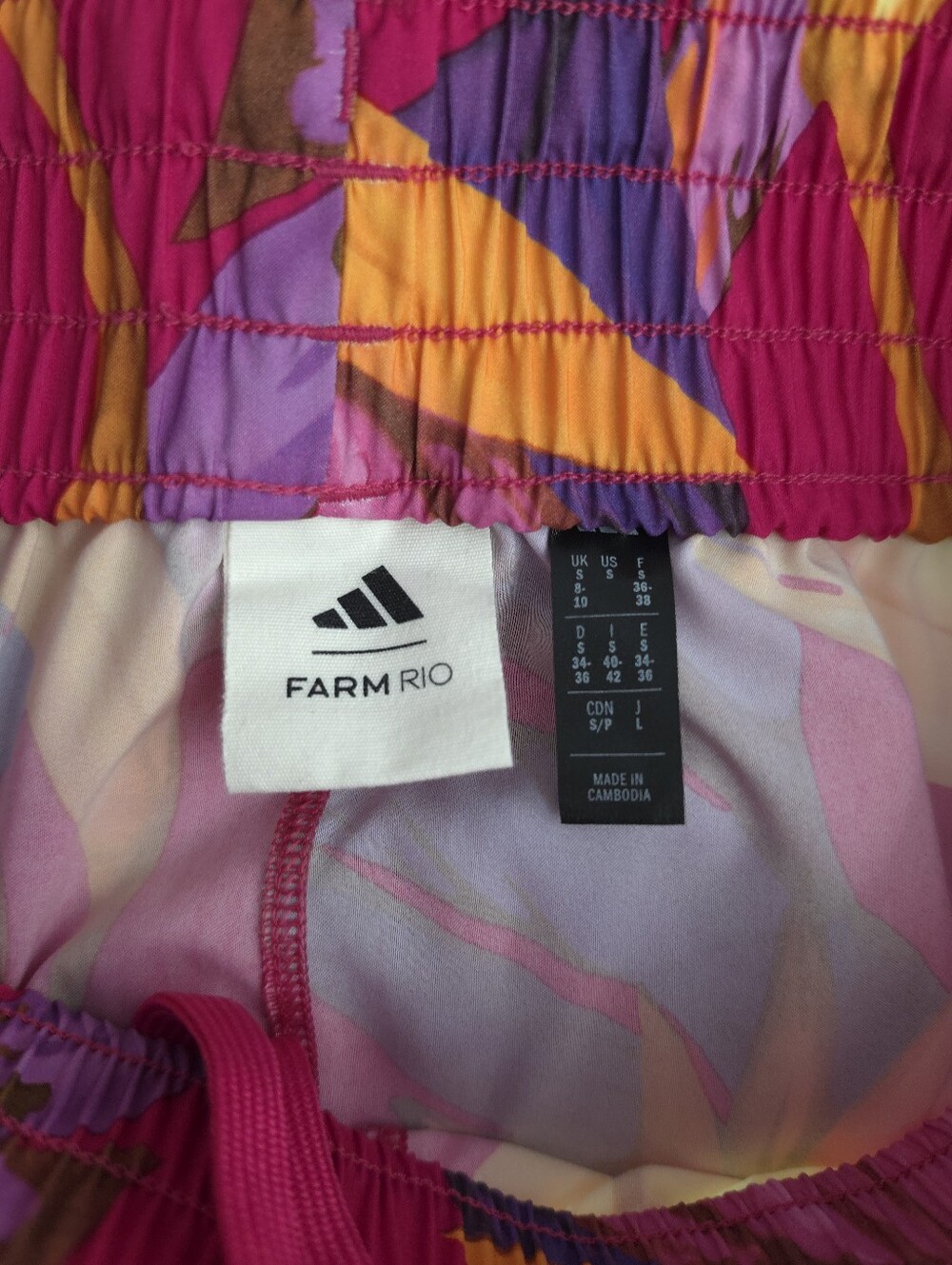 FARM Rio Adidas Training Pacer Birds of Paradise Bold Pink Shorts - Picture 5 of 10